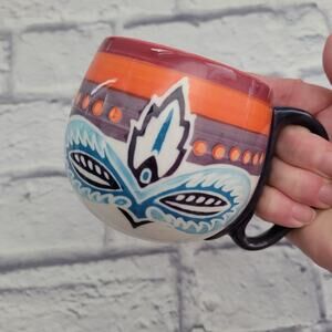 Anthropologie Discontinued Colorful Boho Mug